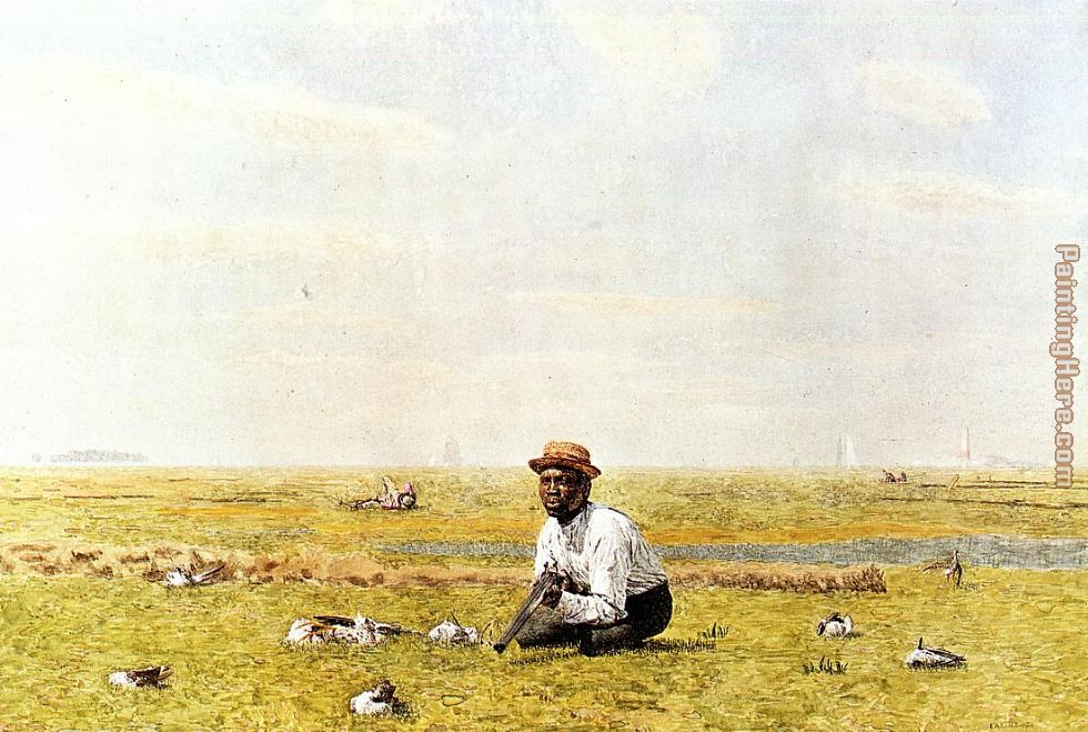 Whistling for Plover painting - Thomas Eakins Whistling for Plover art painting